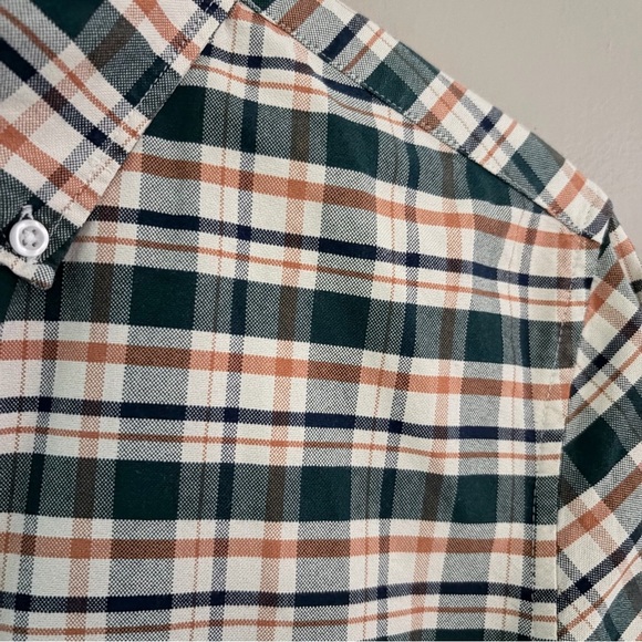 J. Crew Green and White Plaid Casual Shirt - Picture 2 of 7